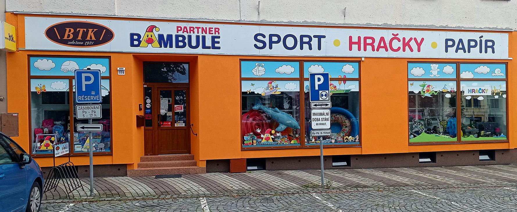 BTK sport, hračky, papír